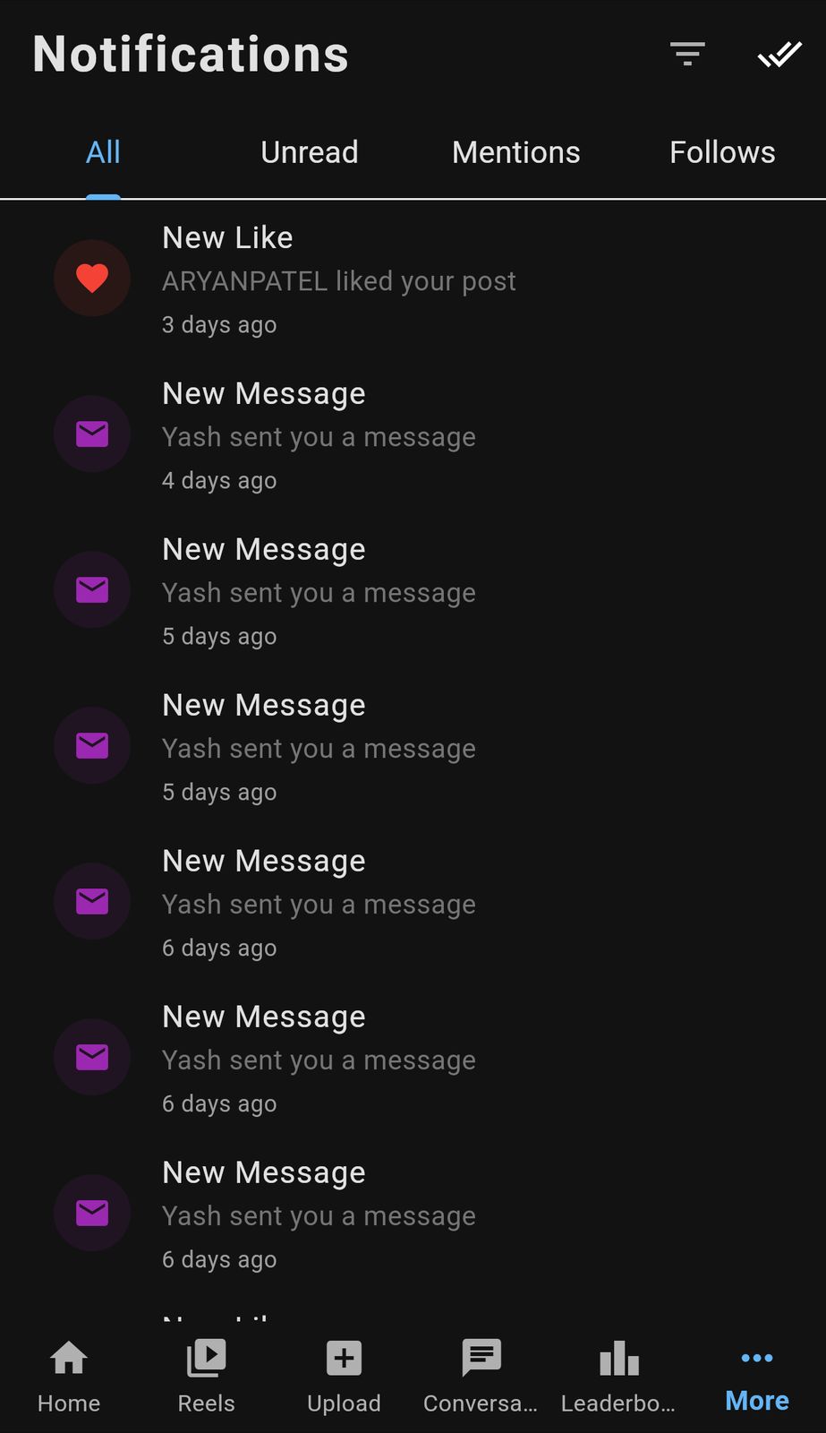 Notification screenshot